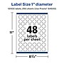 Avery Laser/Inkjet Round Multipurpose Labels, 1" Dia., White, 12000 Labels/Box (94500)~#|#~4DFADA38-9930-4B50-8B0CD451B55E2750_sc7