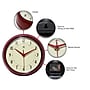 Infinity Instruments Round Retro Wall Clock, Aluminum, 9.5" (10940-RED)~#|#~4DFC3CF0-8228-40F4-87A67C431C5B9F04_sc7