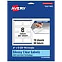 Avery Laser/Inkjet Rectangle Glossy Labels, 2" x 3.5", Clear, 80 Labels/Pack (94238)~#|#~4DFF654F-349D-4E71-A8CB784DF8179B1E_sc7