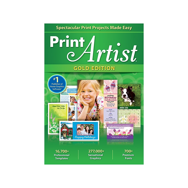 Avanquest Print Artist 25 Gold Design & Creative Printing for Windows, 1 User [Download] image 1
