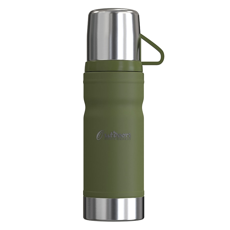 Outdoors Professional Termo Go Stainless Steel Vacuum Insulated Water Bottle, 25.3 oz., Green (OUTD9331) image 1