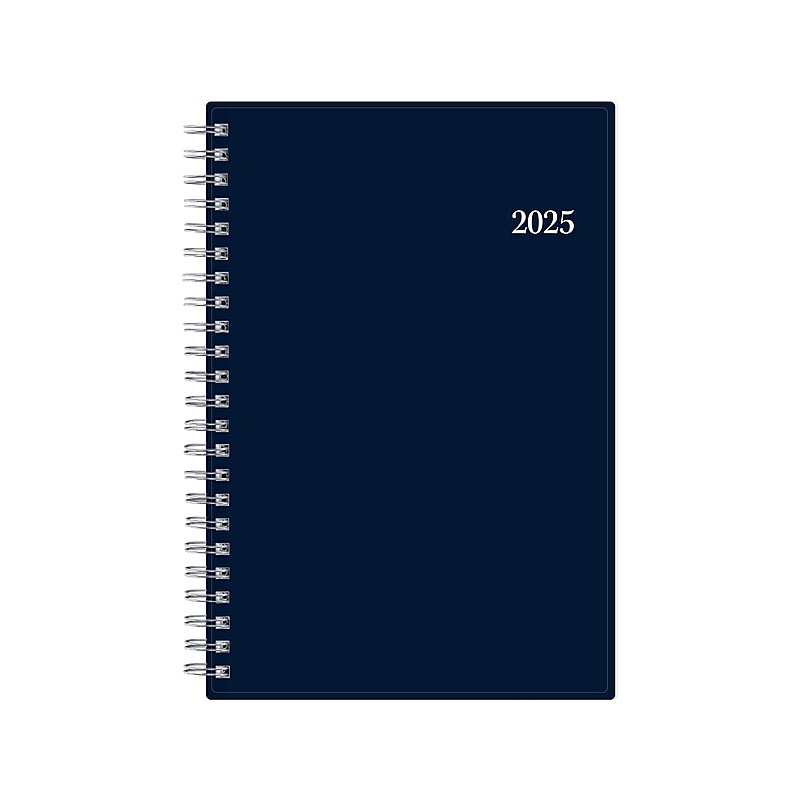 2025 Blue Sky Enterprise 5" x 8" Weekly & Monthly Planner, Plastic Cover, Navy (147973) image 1