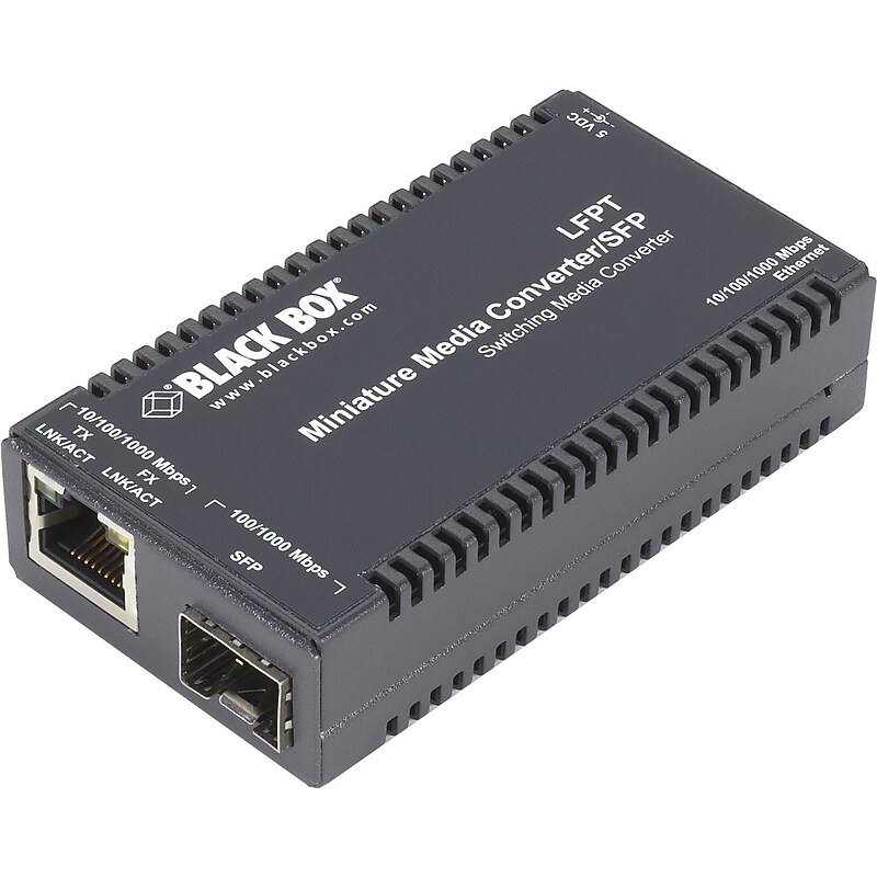 Gigabit Ethernet Miniature Media Converter, 10/100/1000Base‑T to 1000Base‑X SFP (LGC135A‑R3) image 1