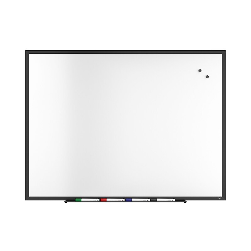 TRU RED™ Magnetic Steel Dry Erase Board, Black Frame, 4' x 3' (TR61181) image 1