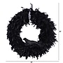 Nearly Natural Halloween Raven Feather Wreath, 30" (W1201)~#|#~4E0D8F24-2436-4A5D-A83F6934E89BB22A_sc7