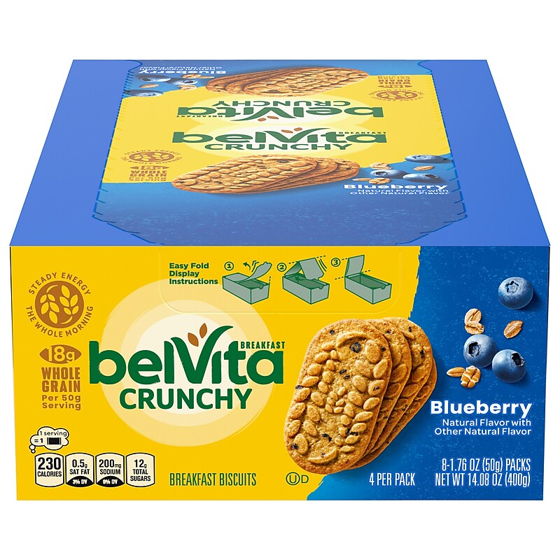 BelVita Blueberry Breakfast Bar, 1.76 oz., 8 Bars/Box (GEN02908) image 1