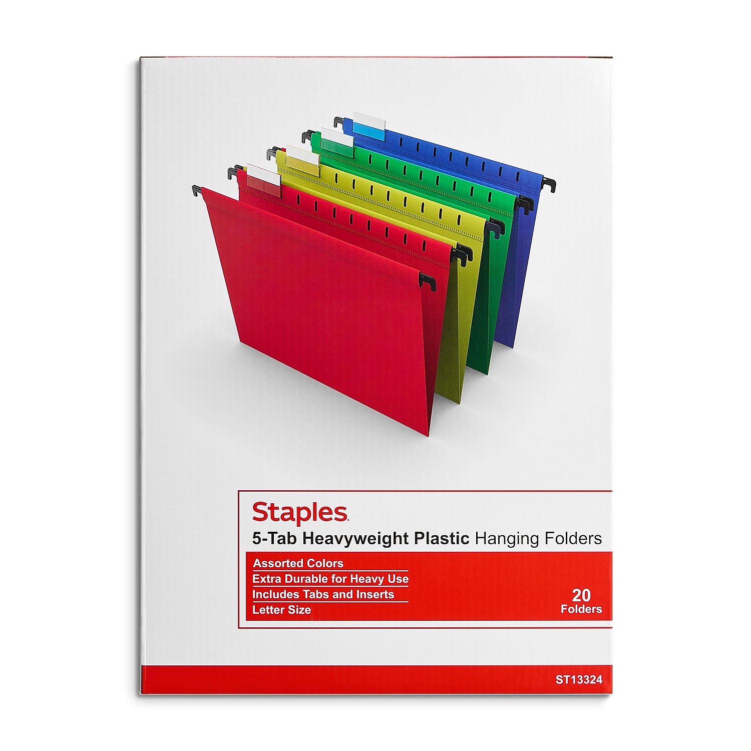 MyOfficeInnovations Poly Hanging File Folders 5-Tab Letter Size Assorted Colors - Bild 6 von 6