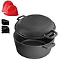 MegaChef Cast Iron 5 Qt. 2-in-1 Dutch Oven, Black (935121252M)~#|#~4E145D94-1944-459E-A72143E15E08B992_sc7