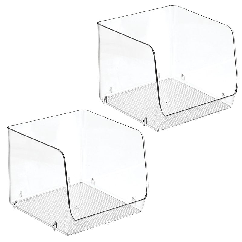 iDESIGN Small Stackable Plastic Storage Bin, Clear (29389M2) image 1