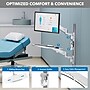 Mount-It! MedHub Wall Mounted, Flexible Workstation With WallTrack for Monitors up to 43", Matte White (MI-16002)~#|#~4E29906D-6B82-4DB6-BB8678B33E1C2950_sc7
