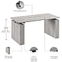 Bush Business Furniture Stratus 60"W Electric Rectangular Adjustable Standing Desk, Platinum Gray (SUT001PG)~#|#~4E29F183-1735-4F5D-B8C8A25D19B428A9_sc7