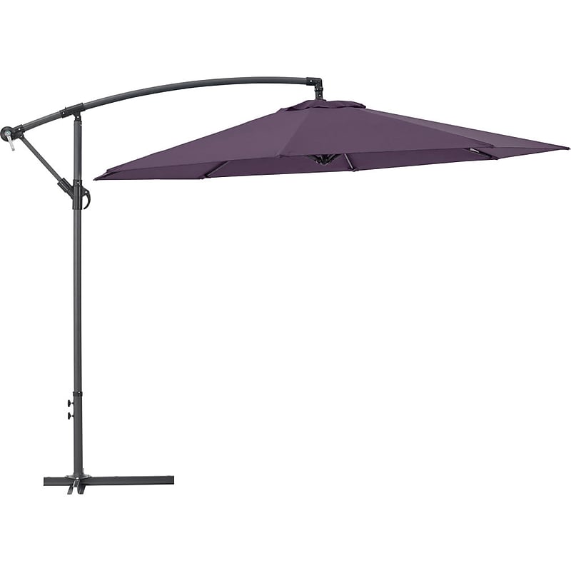 Global Industrial Cantilever Umbrella with Crank, Tilt & Cross Brace, Olefin Fabric, 10'W, Navy (436972NV) image 1