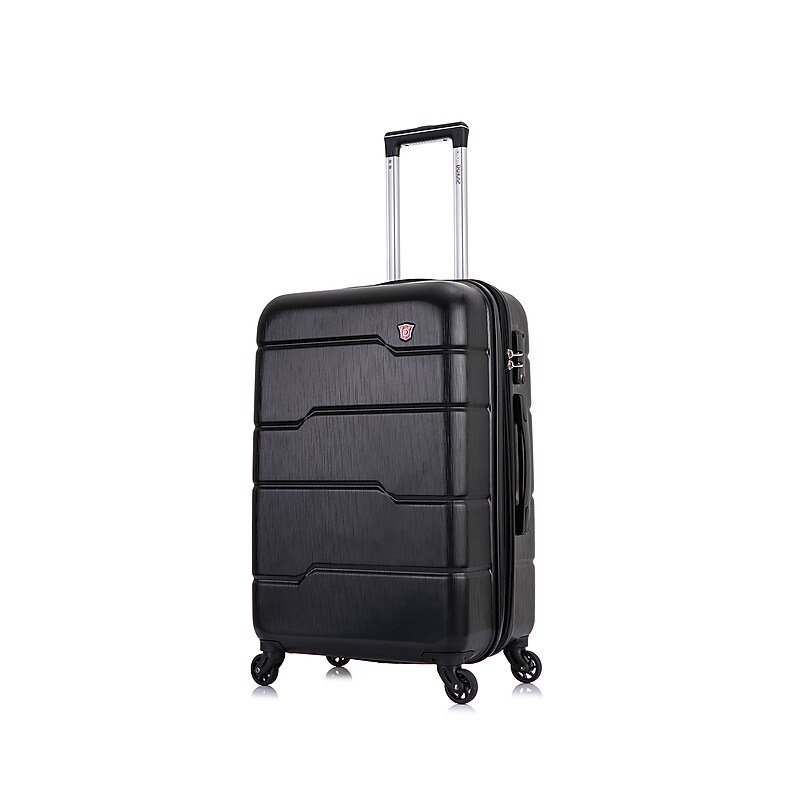 DUKAP Rodez 24" Hardside Suitcase, 4-Wheeled Spinner, TSA Checkpoint Friendly, Black (DKROD00M-BLK) image 1