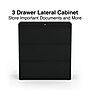 Staples HL8000 3-Drawer Lateral File Cabinet, Letter/Legal Size, Lockable, 40.25"H x 36"W x 18.63"D, Black (60941/17634)~#|#~4E2DC257-3522-4ED1-A99D2C8952FCD7BE_sc7