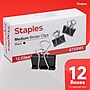 Staples Medium Binder Clips, 0.63" Capacity, Black, 144 Clips/Pack (ST32003/32003)~#|#~4E387A14-C5AE-4DB6-A51E7B12C4DD2129_sc7
