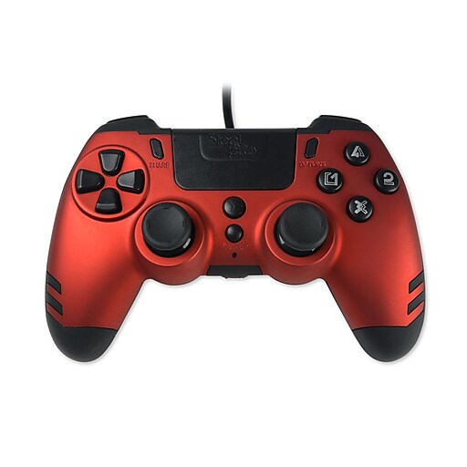 Lexip Metaltech Wired Controller for PS4/PC, Red (JVAMUL00151