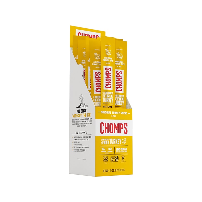 Chomps Original Turkey Meat Stick, 1.15 oz., 24/Box (CTOTJ24) image 1