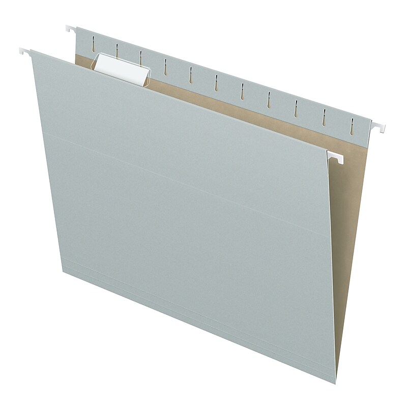 Pendaflex Hanging File Folder, 1-Tab, Letter, Gray, 25/Box (81604) image 1