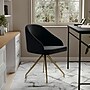 Martha Stewart Sora Velvet Swivel Task Chair, Black/Polished Brass (CH222119BKGLD)~#|#~4E4473C0-B3D4-4BB5-B978D999C1E8890D_sc7