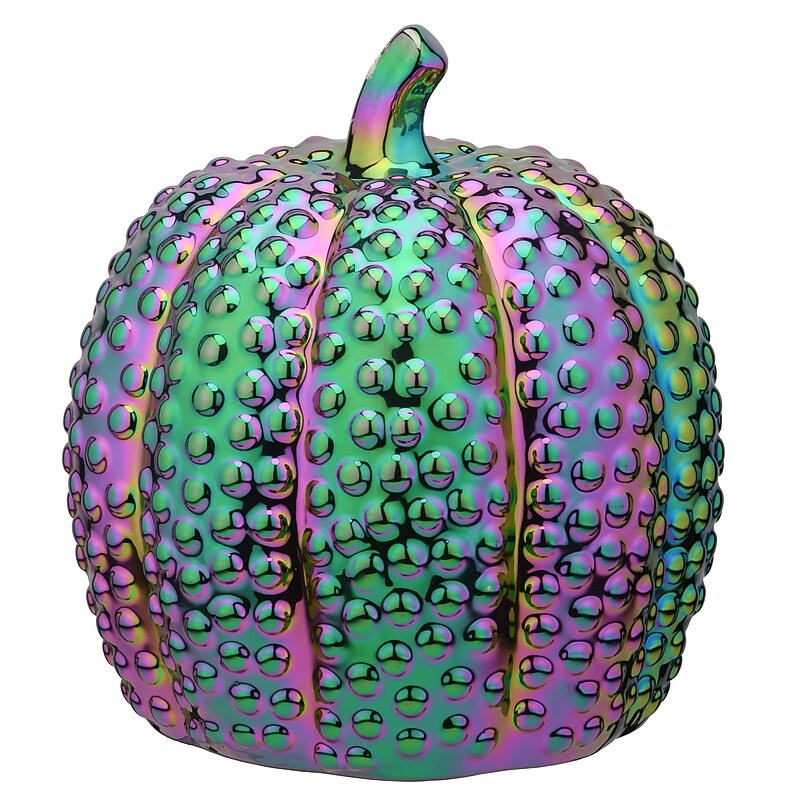 National Tree Company 10" Iridescent Pumpkin Décor (PG11-FJ0B303) image 1