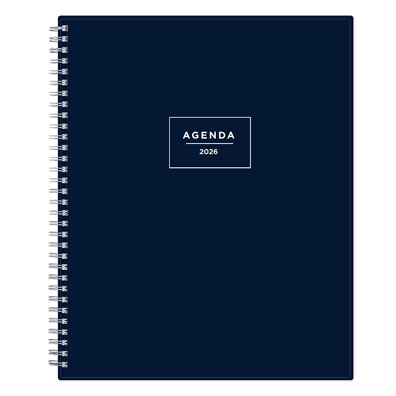 2026 Blue Sky Enterprise 11" x 8.5" Weekly & Monthly Personal Organizer, Plastic Cover, Navy Blue (154923) image 1