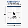 Avery Square Integrated Cards, Matte White, 60/Pack (19479399832)~#|#~4E48A7C6-5310-4339-9875028BA7F06BE2_sc7