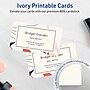 Avery Business Cards, 2" x 3-1/2", Matte Ivory, 80/Pack (95320)~#|#~4E49B08E-BBBB-49FD-A20540E6B876B644_sc7