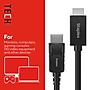 Staples TECH 6 ft. Display Port to HDMI Audio/Video Cable, Male to Male, Black (ST62466)~#|#~4E4A871C-A23B-48B8-84EAFC6BAF4324D4_sc7