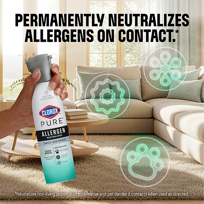 Clorox PURE Allergen Neutralizer Spray, Clean Breeze Scent, 8 oz