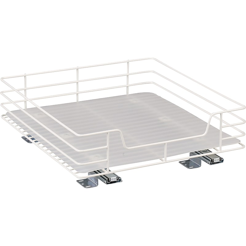 Household Essentials Glidez Steel Storage Organizer, White (1516-1) image 1