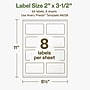 Avery Hemp Rectangle Laser/Inkjet Multipurpose Labels, 2" x 3-1/2", Off-White (64/Pack)~#|#~4E4C3F38-DD53-4A4E-ACDCABADD2C5145A_sc7
