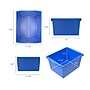 Storex Polypropylene/PP 4 Gallon Classroom Storage Bin, 7.9" x 11.3" x 13.6", Blue, 3/Bundle (STX61451U06C-3)~#|#~4E561CAB-F197-447D-B020271FA9B5B9E1_sc7