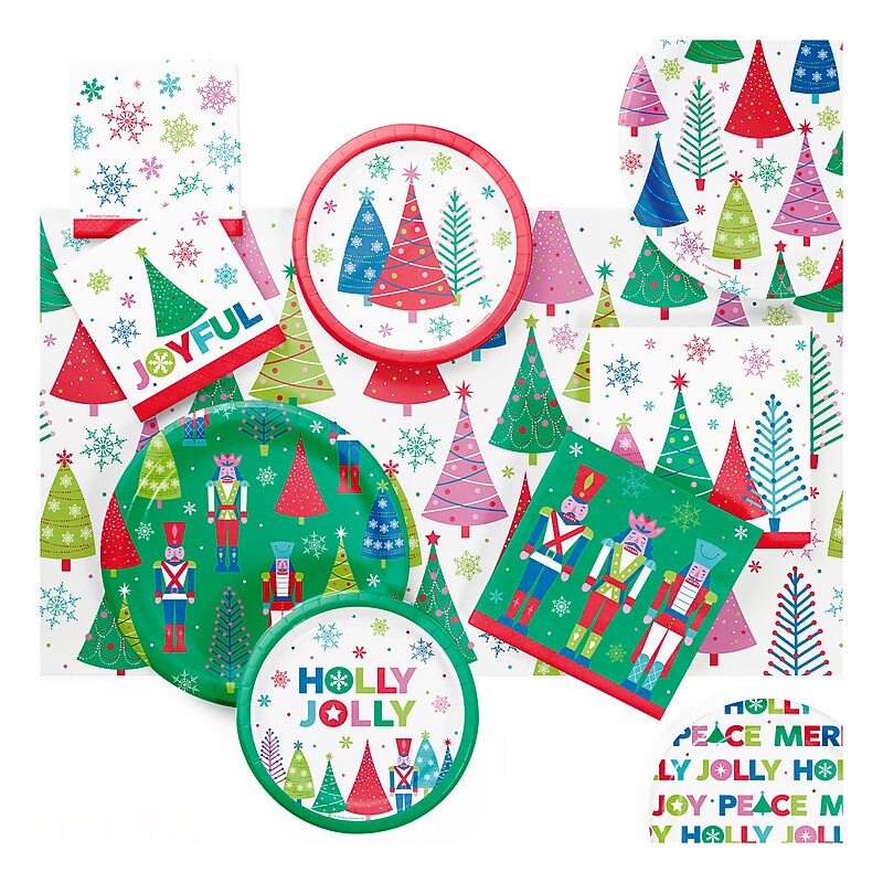 Say Hooray! Joyful and Jolly Tableware Kit, Multicolored, 49/Pack (DTC9404E2A) image 1