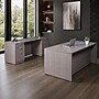 Boss Office Products 66" Desk and Credenza with Dual File Pedestals, Driftwood (GROUPA12-DW)~#|#~4E5F4B45-3A0B-4FCF-BBCF608380A77963_sc7