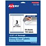 Avery Laser/Inkjet Multipurpose Labels, 5" x 2.5", Glossy Clear, 150/Box (94246)~#|#~4E604CD7-3BE9-43CF-B8F352314B0D4148_sc7