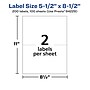 Avery Laser/Inkjet Multipurpose Rectangle Labels, 5.5" x 8.5", White, 200 Labels/Box (94229)~#|#~4E67082C-BF05-4BF1-8F541A983D4CAB2C_sc7