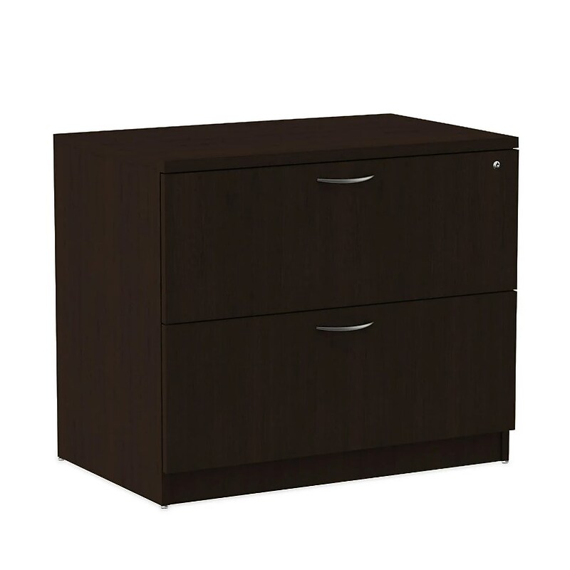 Alera Valencia Series Two Drawer Lateral File, 34w X 22 3/4d X 29 1/2h, Espresso image 1