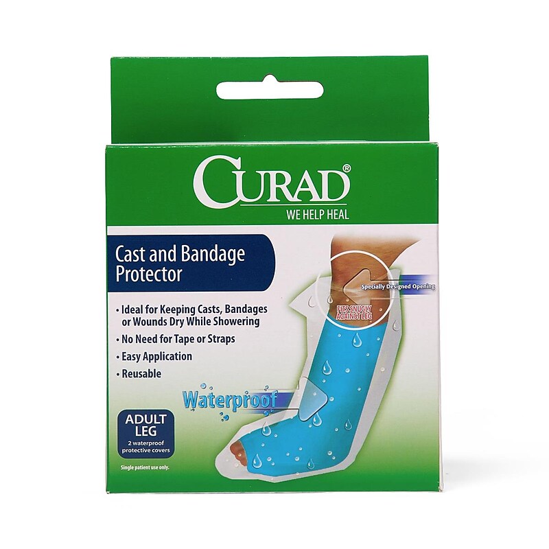 Curad Cast and Bandage Protector, Adult Leg, 6/Box (CUR200ALL) image 1