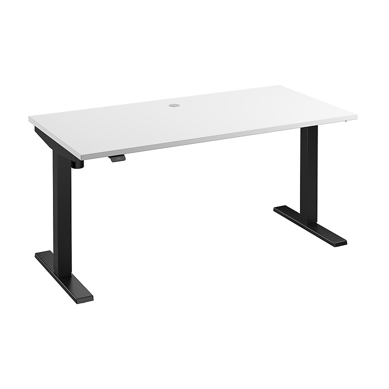 Bush Business Furniture Move 40 Series 60"W Electric Height Adjustable Standing Desk, White/Black (M4S6030WHBK) image 1