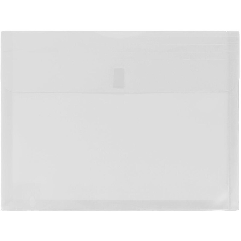 JAM Paper Premium Plastic Document File, Letter, Clear, 3/Pack (218V1CLX3) image 1