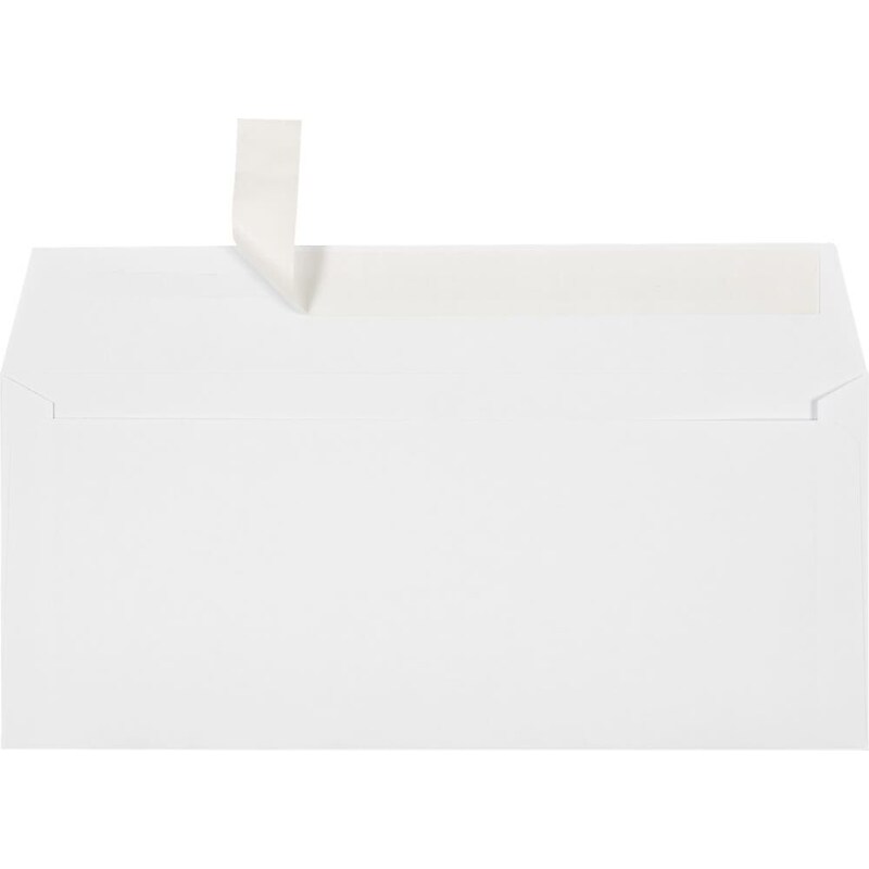 JAM Paper Self Seal #10 Booklet Envelope 4 1/8" x 9 1/2", White, 50/Pack (75746-50) image 1