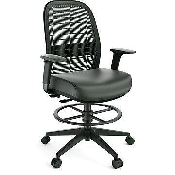 Global 8977 Series Deluxe Drafting Chair, Grey | Staples