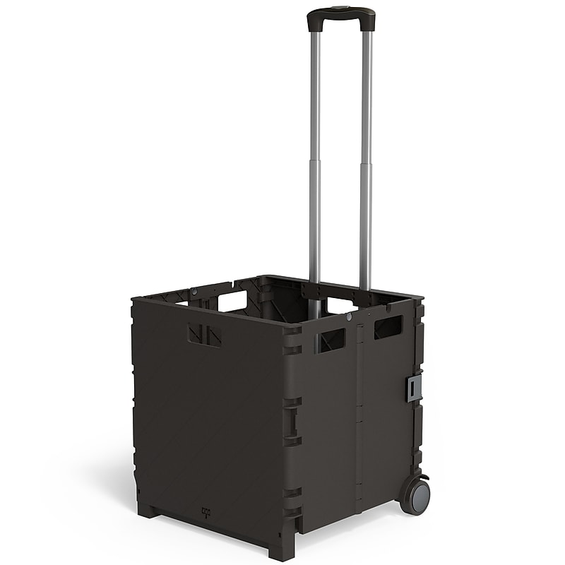 Staples Plastic/Poly Mobile Utility Cart with Dual Wheel, Black (ST60714-CC) image 1