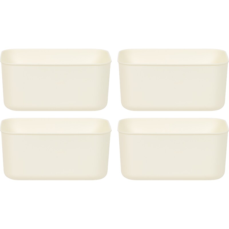Iris Open Lid Storage Bin, Off-White, 4/Pack (552111) image 1