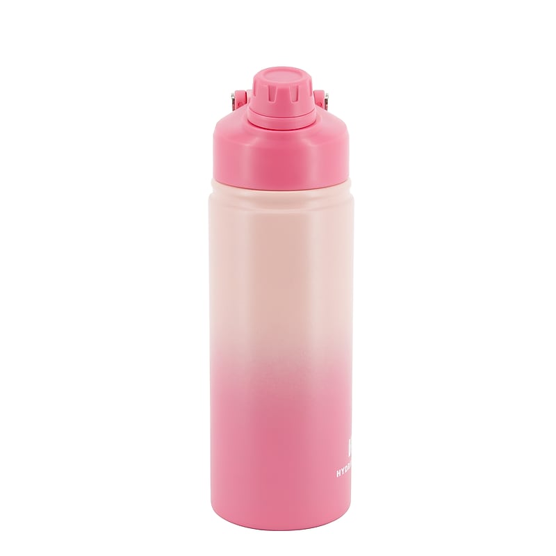 HYDRAFLOW Stainless Steel Triple Wall Insulated Water Bottle, 17 oz., Ombre Sunset Blush (374720) image 1