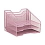 Staples 5-Compartment Metal Mesh Desktop File Organizer, Dusty Pink (ST63828)~#|#~4E950108-7A5B-4B2A-AF61EE456A44419B_sc7