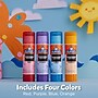 Elmer’s Color 'n Glitz Glue Sticks, Washable, Assorted Colors, 0.21 oz, 4/Pack~#|#~4E9778CC-C838-46EF-8A895BA530ED9443_sc7