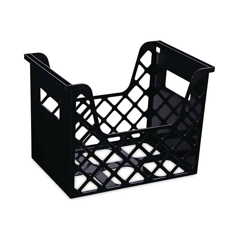 Universal Recycled Desktop File Holder, Plastic, Black, 8 5/8" x 13 1/4" x 10 3/4" image 1