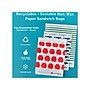 LunchSkins Paper Sandwich Bag, 9.4" x 7.1" x 2", White/Green, 50/Box (865772000494)~#|#~4E9F2DDC-8B78-4DC7-B558BD166B250572_sc7