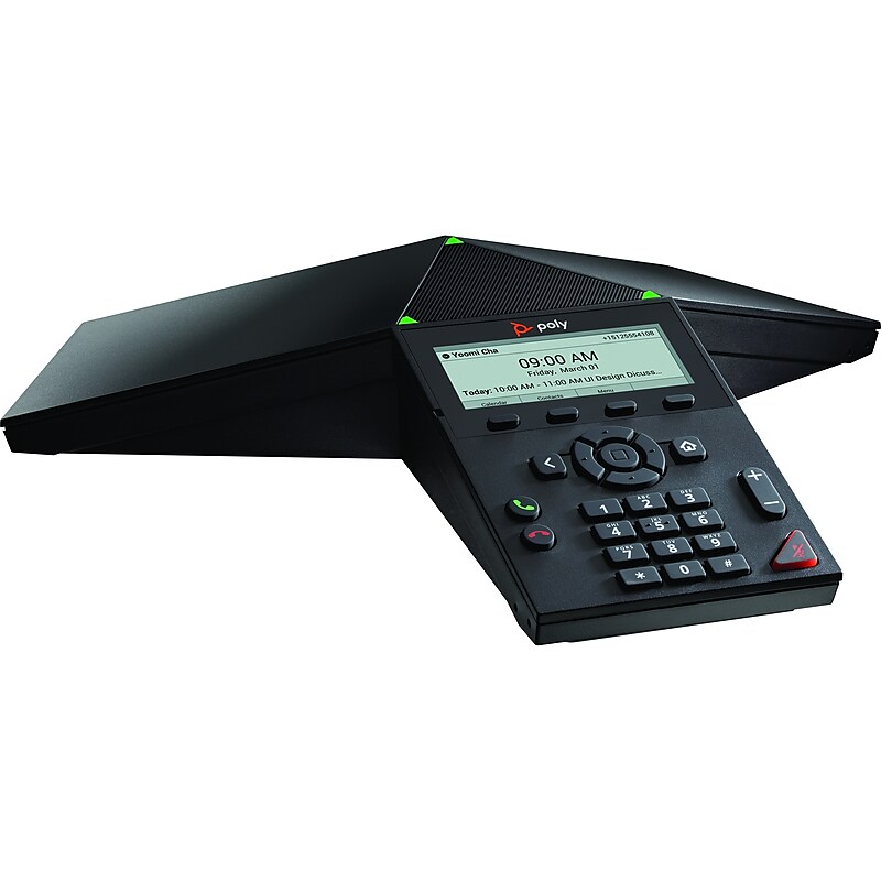 Poly Trio 8300 3-Line IP Conference Telephone, Black (830A0AA) image 1